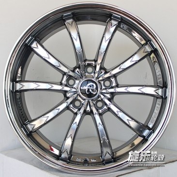 18寸5*114.3凌志 英菲尼迪 銳志 逍客改裝蛇紋輪轂電鍍胎鈴YLX