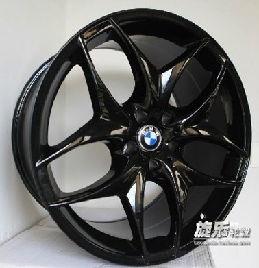 20寸寶馬X5 X6前后配改裝亮黑鋁合金輪轂5*120鋼圈胎鈴YLX