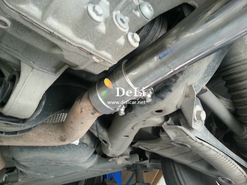 大連德利汽車改裝保時(shí)捷卡宴turbo改Tubi排氣