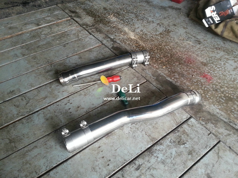 大連德利汽車改裝保時(shí)捷卡宴turbo改Tubi排氣