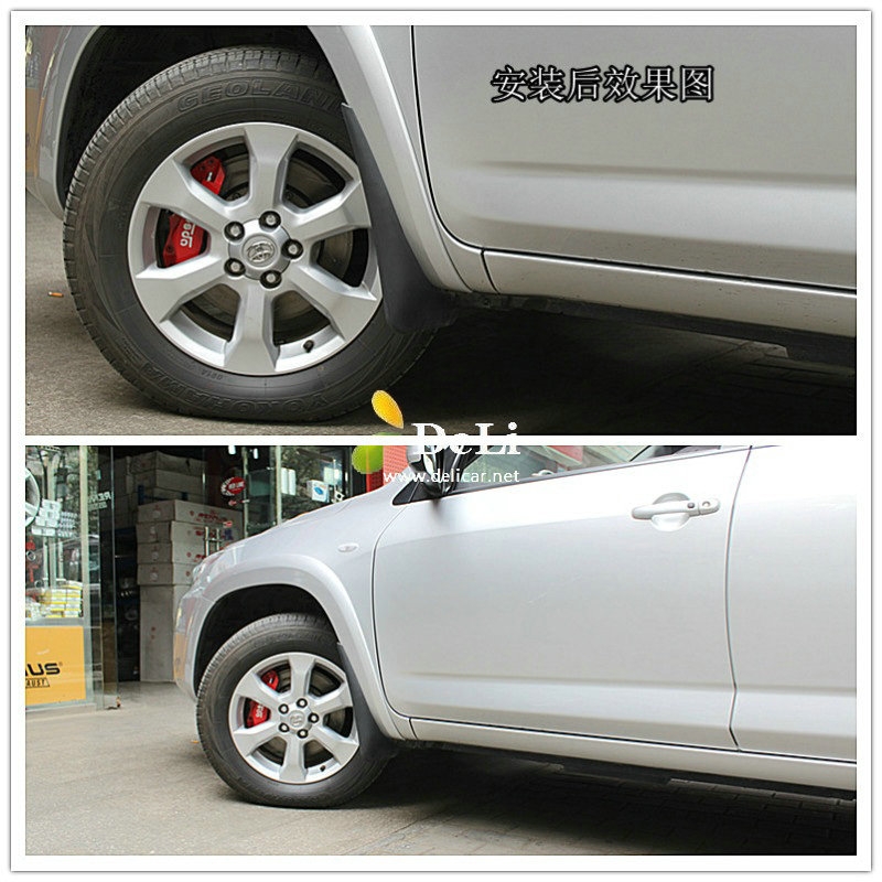 大連德利汽車(chē)改裝豐田RAV4升級(jí)UPSOAR前剎車(chē)套裝作業(yè)圖