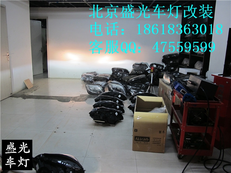 奔馳E260L完美編程升級原廠全LED大燈總成北京盛光車燈改裝