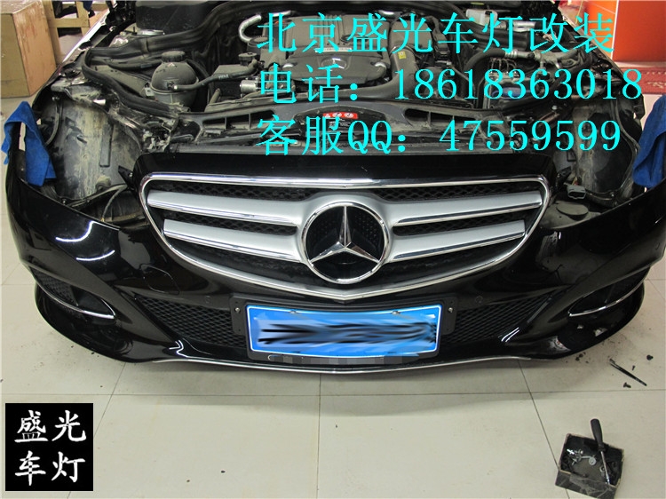 奔馳E260L完美編程升級原廠全LED大燈總成北京盛光車燈改裝