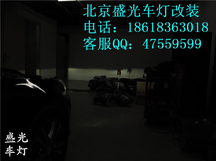 奔馳E260L完美編程升級原廠全LED大燈總成北京盛光車燈改裝