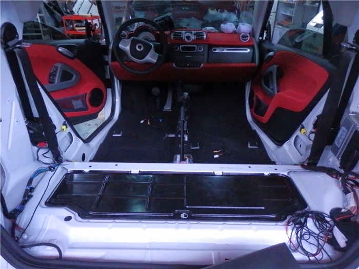 奔馳smart全車隔音+古登音響【沃富林汽車音響改裝】