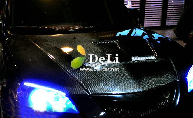 大連德利汽車改裝馬自達(dá)3改裝獅特拉桿 Aspec排氣 碳纖維機(jī)蓋子 包圍