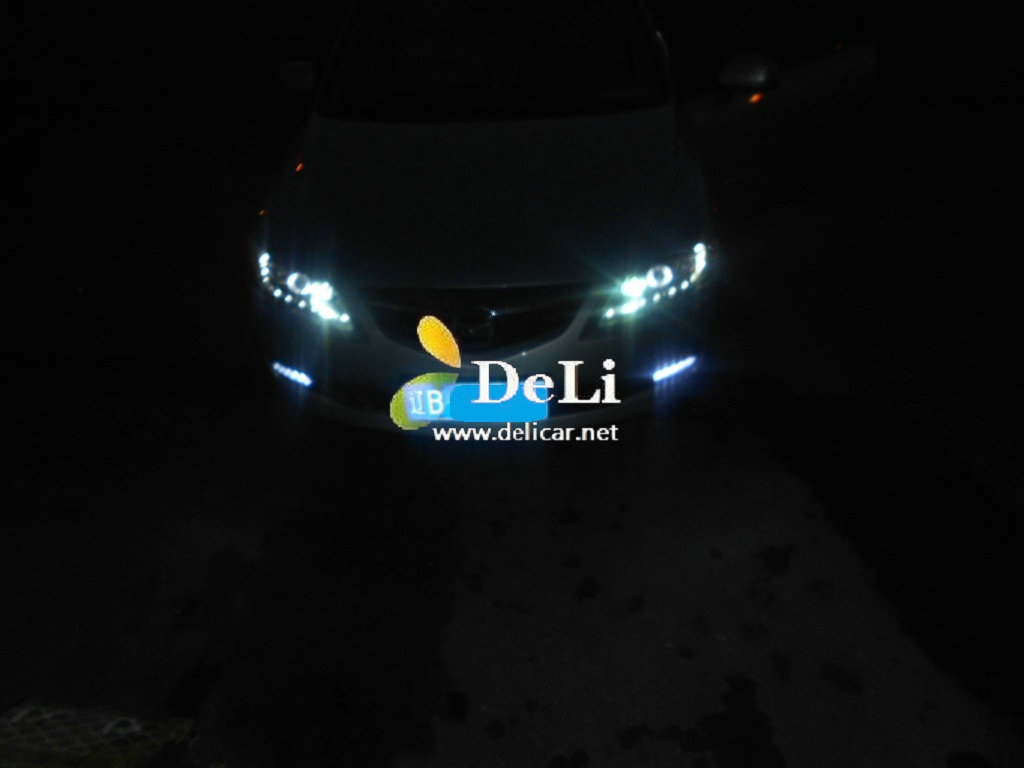 大連德利汽車改裝馬自達(dá)6改LED大燈總成LED霧燈，全車?yán)瓧U