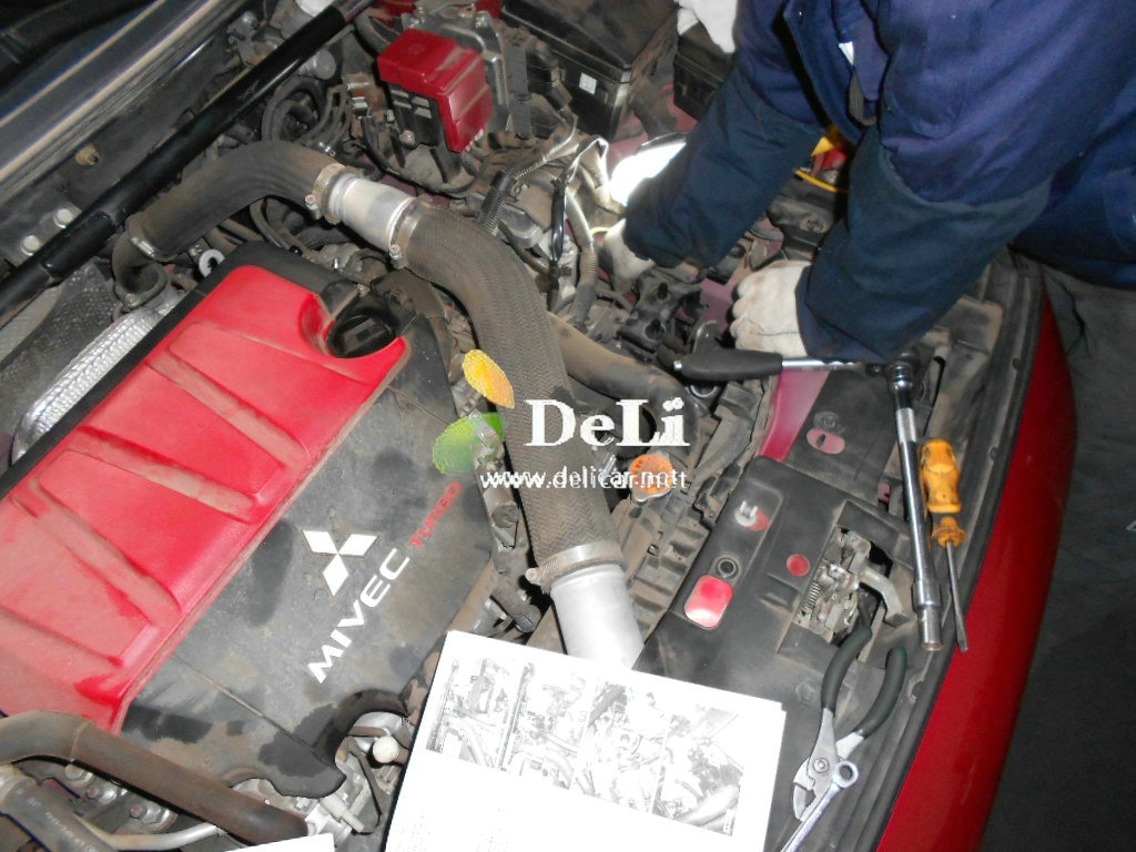 大連德利汽車改裝EVO改裝碳纖維機蓋HKS進氣