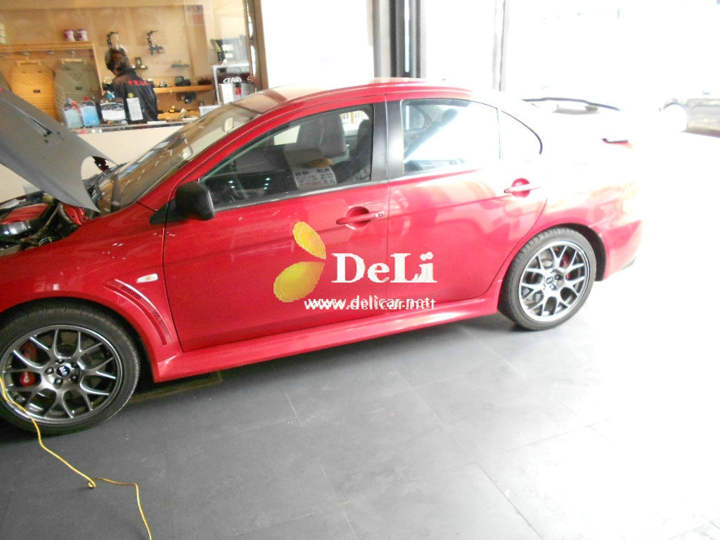 大連德利汽車改裝EVO改裝碳纖維機蓋HKS進氣