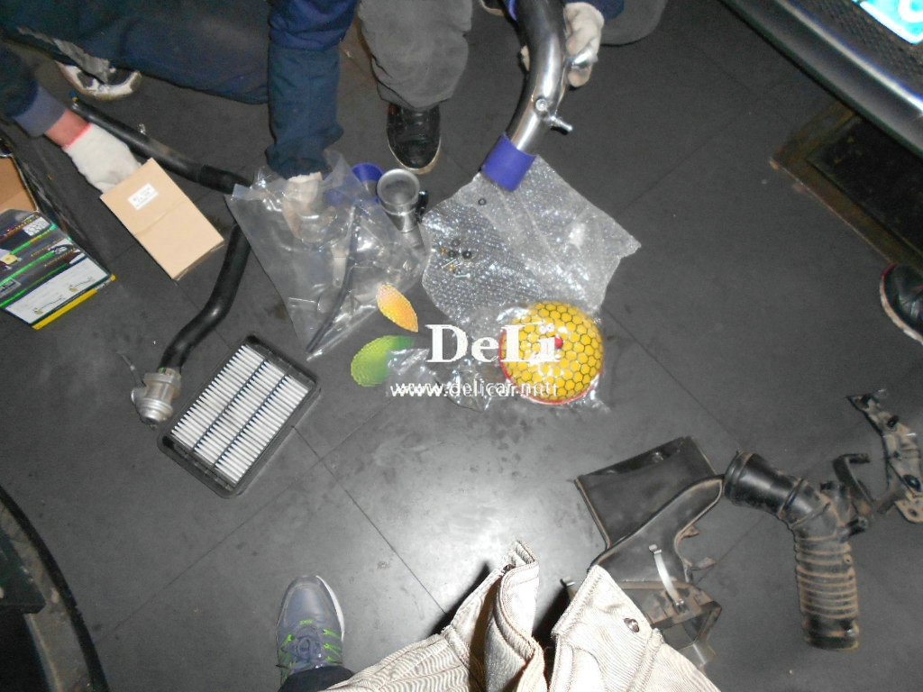 大連德利汽車改裝EVO改裝碳纖維機蓋HKS進氣