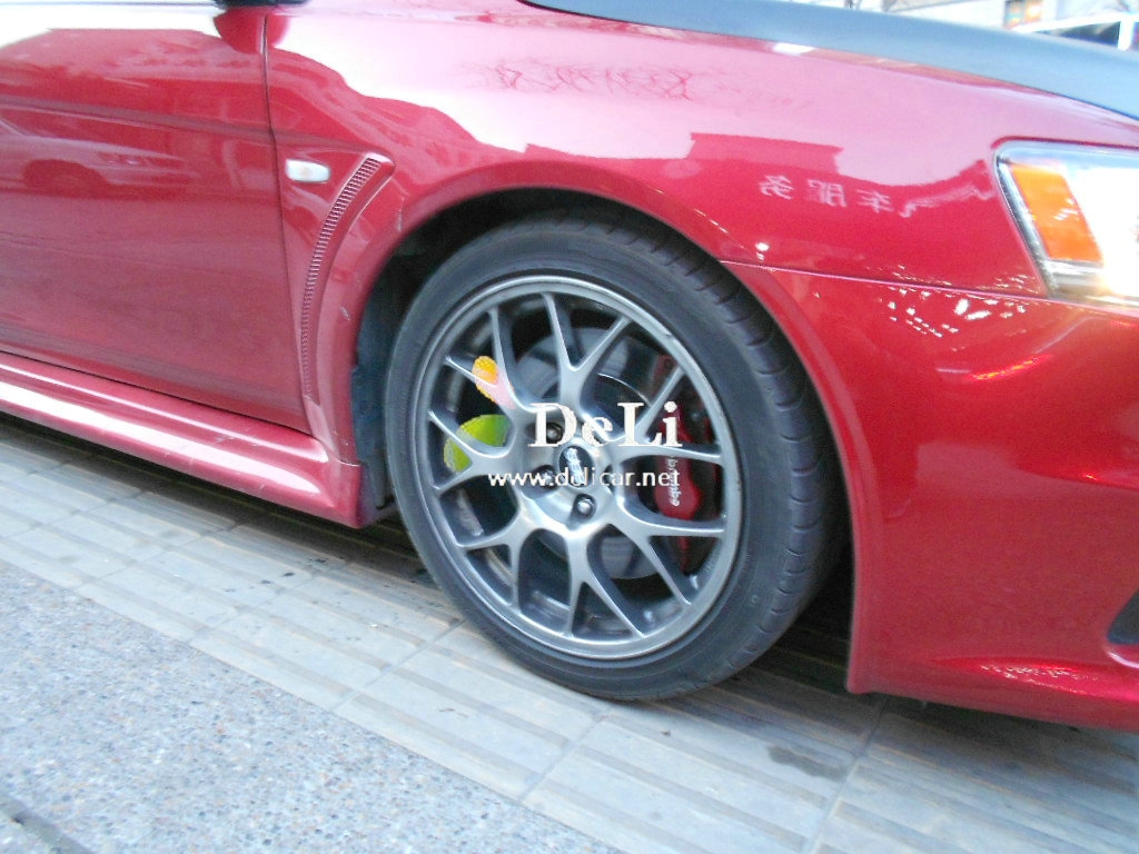 大連德利汽車改裝EVO改裝碳纖維機蓋HKS進氣