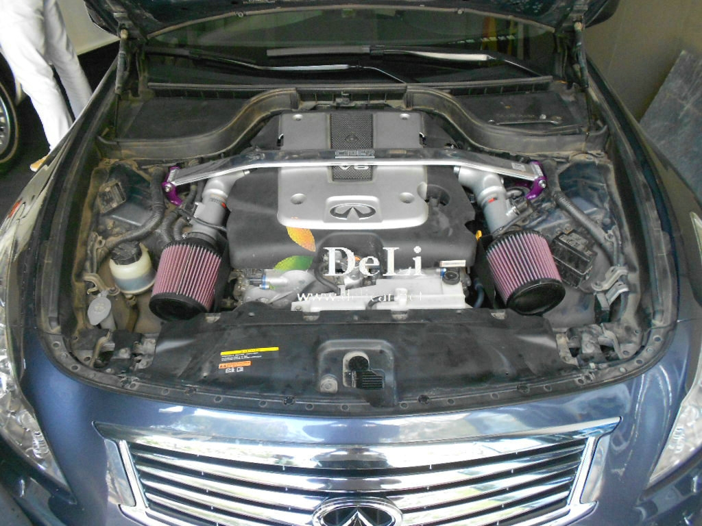 大連德利汽車改裝G25改FGK排氣KN69進氣獅特拉桿