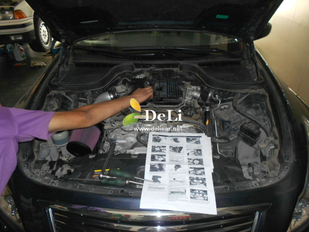 大連德利汽車改裝G25改FGK排氣KN69進氣獅特拉桿