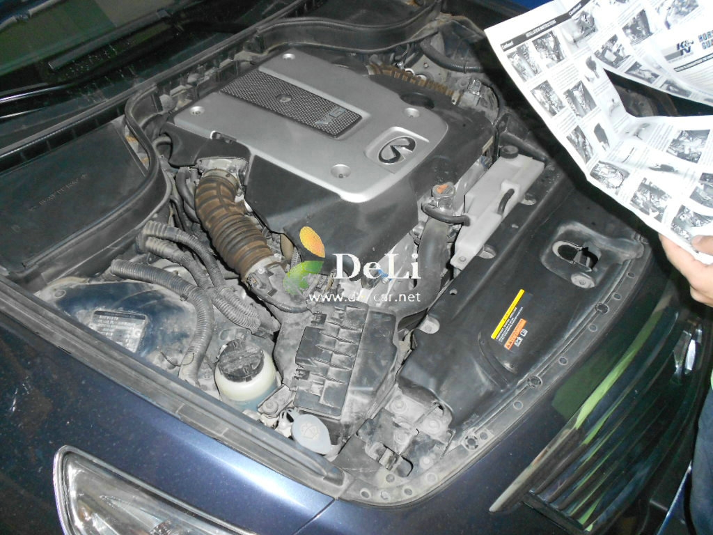 大連德利汽車改裝G25改FGK排氣KN69進氣獅特拉桿