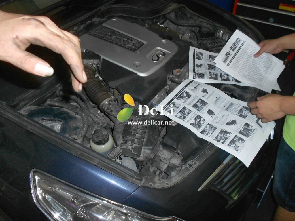 大連德利汽車改裝G25改FGK排氣KN69進氣獅特拉桿