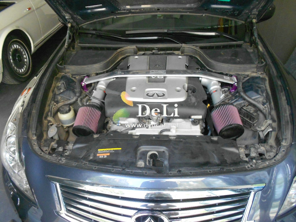 大連德利汽車改裝G25改FGK排氣KN69進氣獅特拉桿