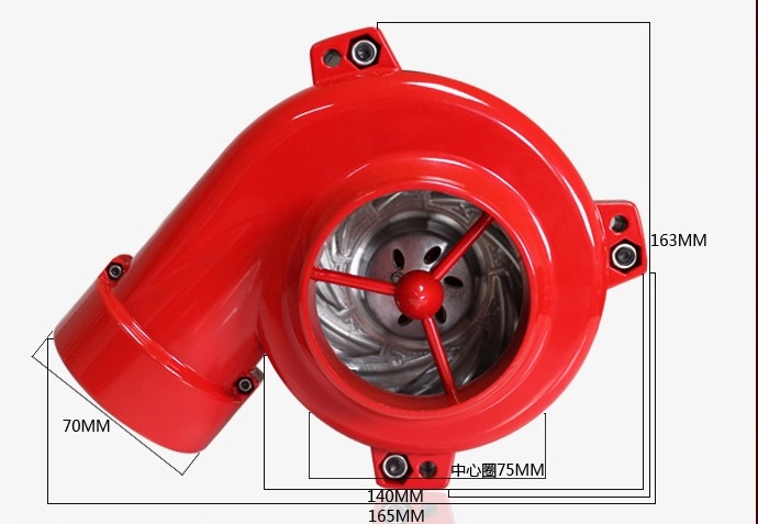 键程离心式汽车电动涡轮增压器LX1006 动力提升 节油 进气改装配件 专利