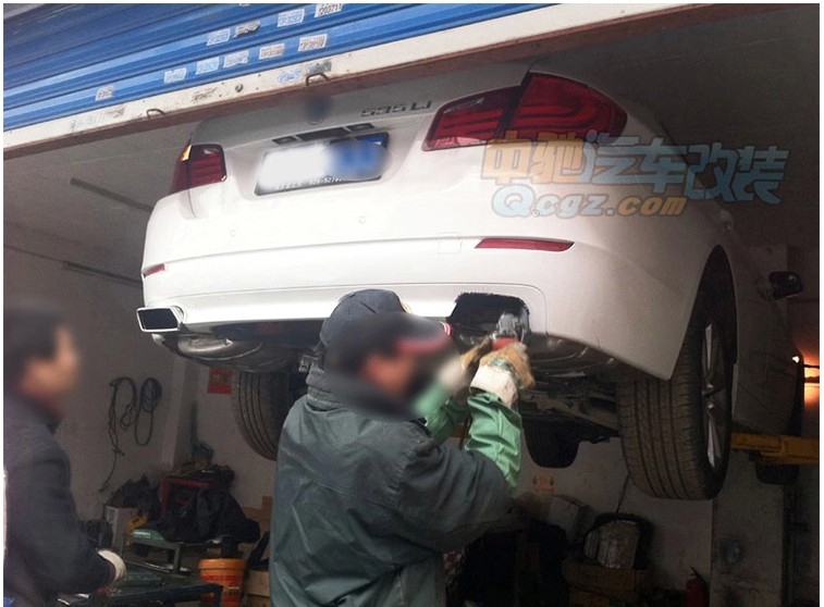 寶馬GT535I改裝550i尾喉GT528排氣方嘴 尾唇530LI方口BMW 5系后唇