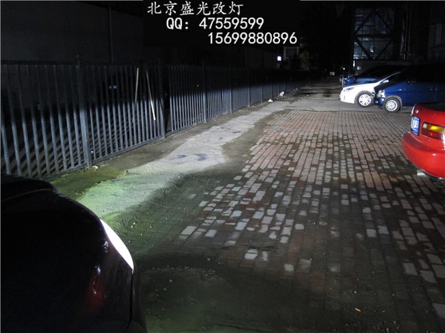 北京盛光改燈途銳升級海拉三雙光透鏡歐司朗氙氣燈泡LED天使眼