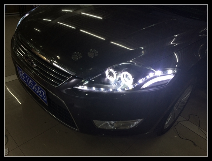 致勝換大燈總成 改裝4個(gè)天使眼 雙光透鏡  LED日間行車燈 轉(zhuǎn)向燈