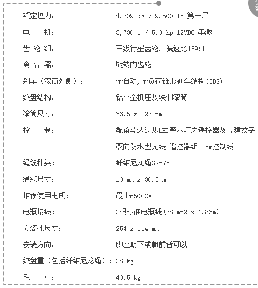 OMEUP SEAL 9.5rs 分體式纖維繩絞盤