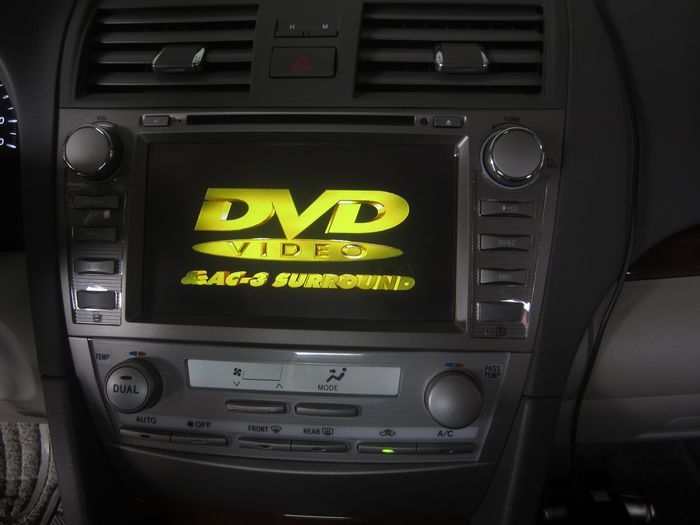 凯美瑞改装华阳专车专用DVD导航+高清倒车后视摄像头