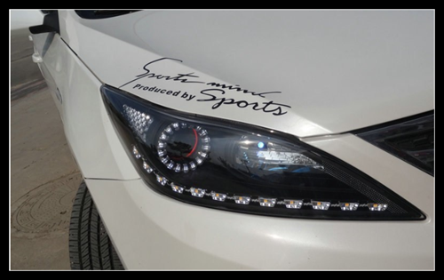 長(zhǎng)安逸動(dòng)大燈改裝直接當(dāng)婚車 加裝寶馬海拉3透鏡