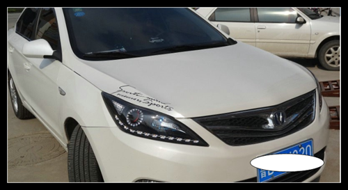 長(zhǎng)安逸動(dòng)大燈改裝直接當(dāng)婚車 加裝寶馬海拉3透鏡