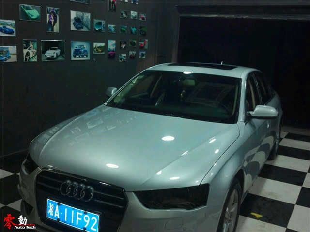 奧迪A4ECU升級 車身貼膜一太空鋁藍-長沙汽車改裝
