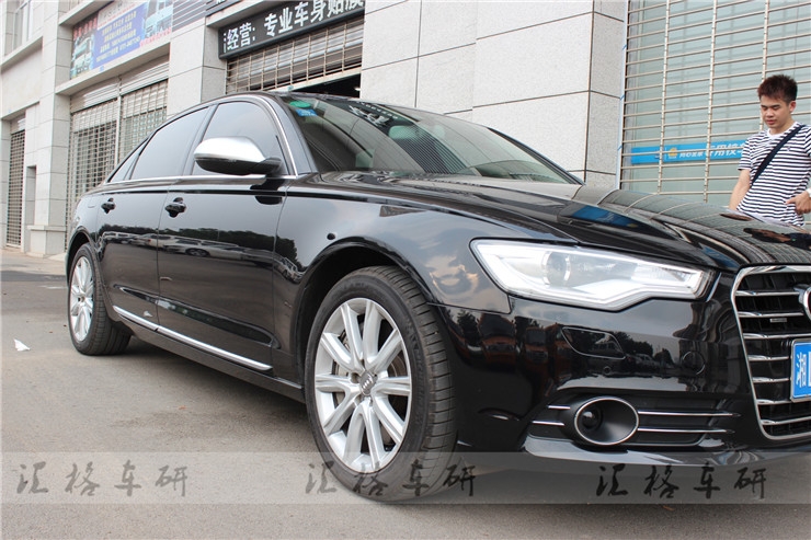 湖南長沙匯格車研汽車改裝奧迪A6多功能撥片定速巡航RS6方向盤/電鍍銀耳RS6反光后視鏡