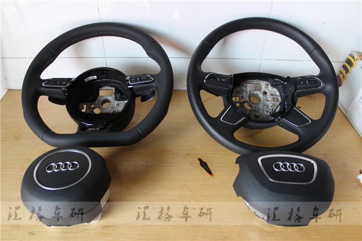 湖南長沙匯格車研汽車改裝奧迪A6多功能撥片定速巡航RS6方向盤/電鍍銀耳RS6反光后視鏡