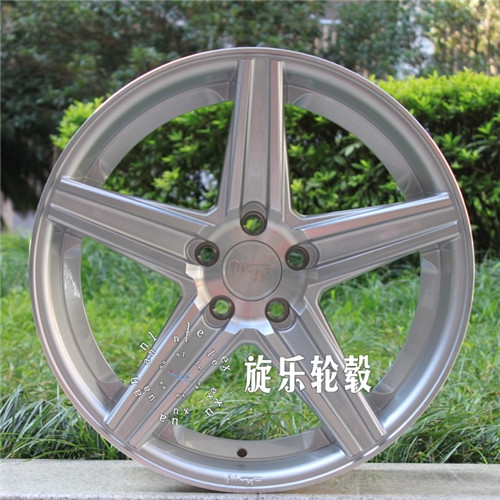 18寸8J9.5J前后配 銀色五幅 全數(shù)據(jù) 銳志 CC ?？怂?寶馬改裝輪轂