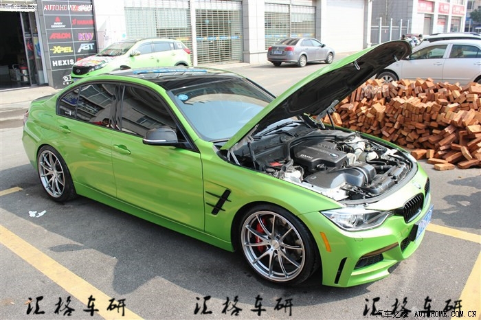湖南長沙匯格車研汽車改裝 BMW寶馬F30新3系328輪轂排氣避震剎車套件