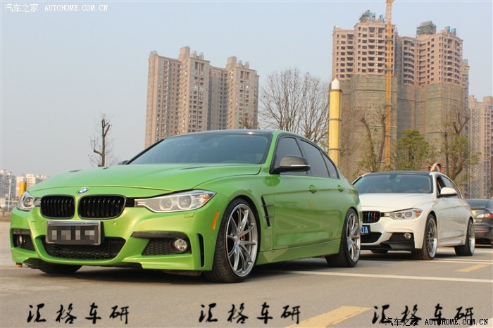 湖南長(zhǎng)沙匯格車(chē)研汽車(chē)改裝 BMW寶馬F30新3系328輪轂排氣避震剎車(chē)包圍套件