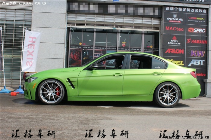 湖南長(zhǎng)沙匯格車(chē)研汽車(chē)改裝 BMW寶馬F30新3系328輪轂排氣避震剎車(chē)包圍套件