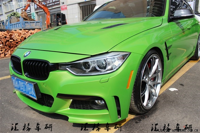 湖南長(zhǎng)沙匯格車(chē)研汽車(chē)改裝 BMW寶馬F30新3系328輪轂排氣避震剎車(chē)包圍套件