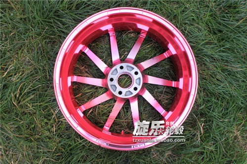 18/19寸CVT旋轉(zhuǎn) 彩色電鍍定制 中國紅 改裝炫彩輪轂 前后配