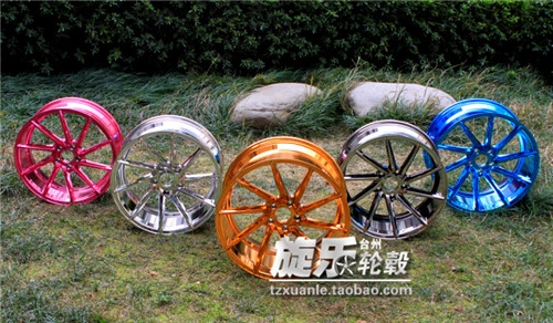 18/19寸CVT旋轉(zhuǎn) 彩色電鍍定制 銀色電鍍 改裝炫彩輪轂 前后配