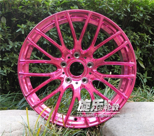 18寸黑色銀色網(wǎng)狀Y型樹杈 全數(shù)據(jù)定制彩色電鍍改裝鋁合金炫彩輪轂
