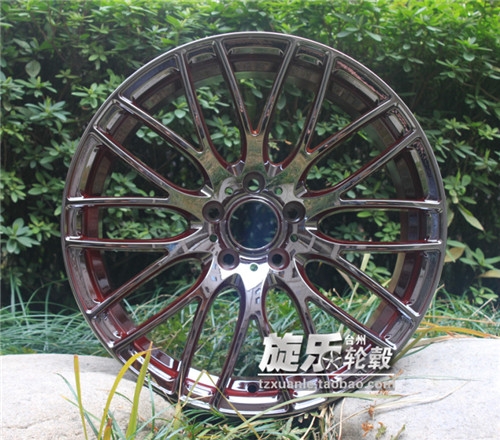 18寸黑色銀色網(wǎng)狀Y型樹杈 全數(shù)據(jù)定制彩色電鍍改裝鋁合金炫彩輪轂