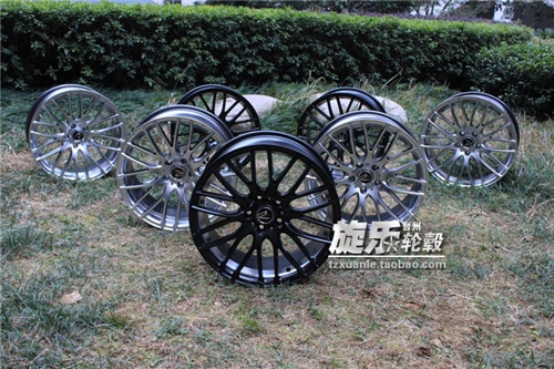 18寸黑色銀色網(wǎng)狀Y型樹杈 全數(shù)據(jù)定制彩色電鍍改裝鋁合金炫彩輪轂