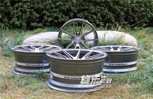 18寸全數(shù)據(jù)灰色車面前后配ADV10.1款頭尾鈴改裝鋁合金輪轂胎鈴