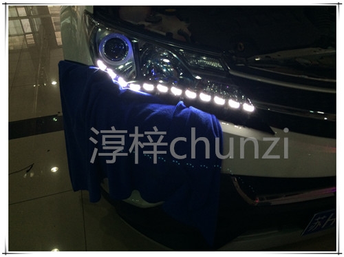 13款新RAV4大燈改裝LED淚眼 Q5雙光透鏡 加裝金世萊氙氣燈全套