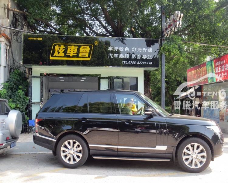 深圳雷騰原車屏升級|14路虎攬勝加裝手寫導航|加裝觸屏手寫凱立德導航|加高清倒車影像