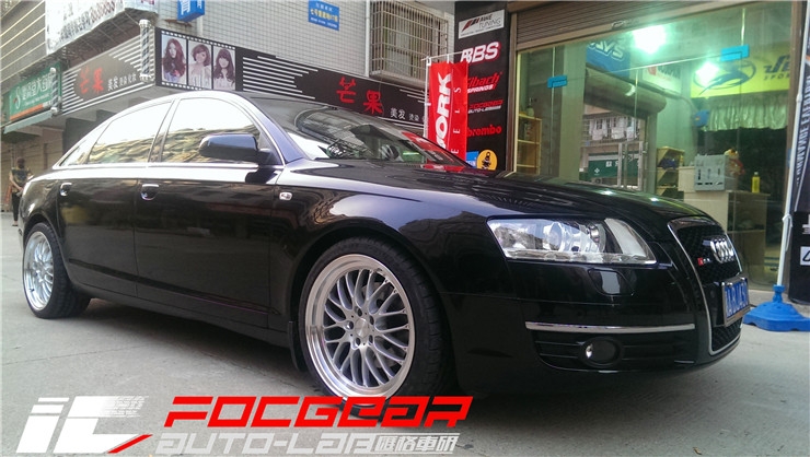 奧迪A6改裝美國ACE 19寸拋邊輪轂+米其林PSS輪胎+BILSTEIN B12避震 --長沙匯格車研專業(yè)奧迪改裝