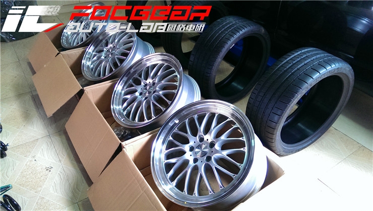奧迪A6改裝美國ACE 19寸拋邊輪轂+米其林PSS輪胎+BILSTEIN B12避震 --長沙匯格車研專業(yè)奧迪改裝