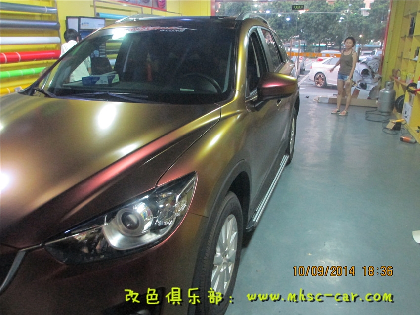 馬自達CX-5改色貼膜變色龍改色深圳實體店施工