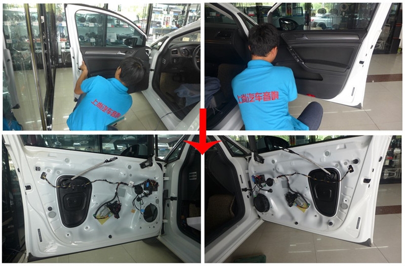 大眾高爾夫7無(wú)損改裝麥?zhǔn)耍∕ATCH)音響-陜西西安上尚汽車音響改裝公司