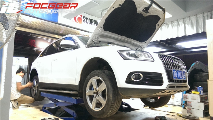 奧迪Q5改裝美國STOPTECH ST40四活塞剎車套裝--湖南長沙匯格車研專業(yè)奧迪改裝
