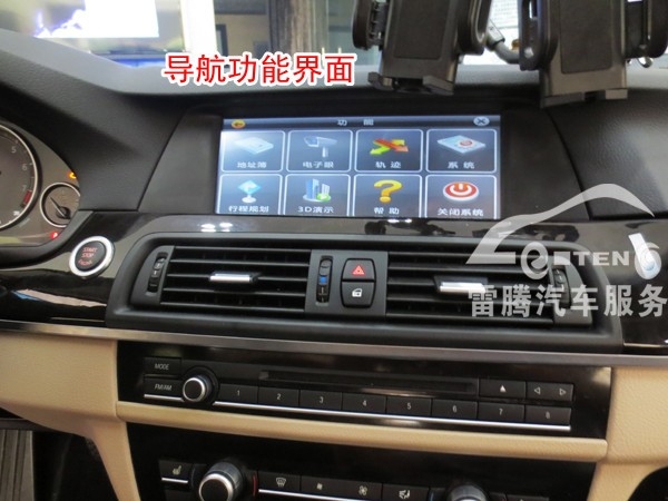 深圳新款进口宝马530原车屏升级加装GPS导航加装凯立德手写导航加倒车轨迹影像